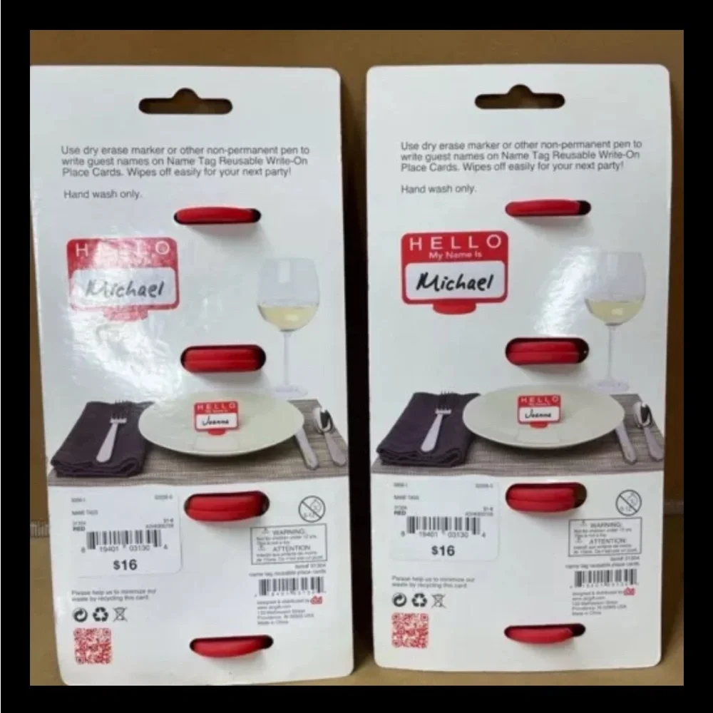 Reusable name place holder/tag 6Pc